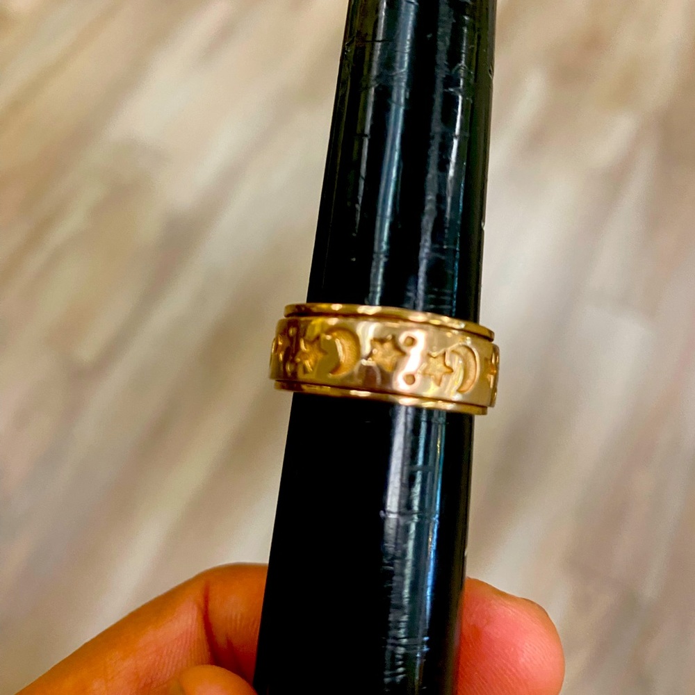 Rose Gold Over Sterling Silver Spinning Ring WE’RE FIRM ON THE PRICE